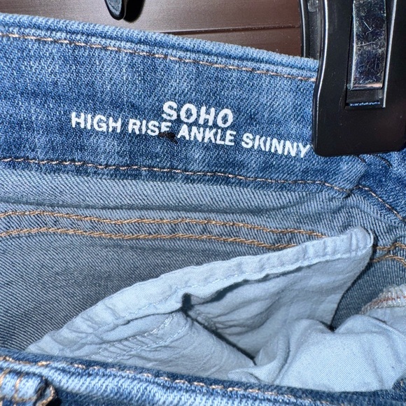 Nicole Miller Distressed Blue High Rise Skinny Jeans Size 10 - Picture 4 of 8